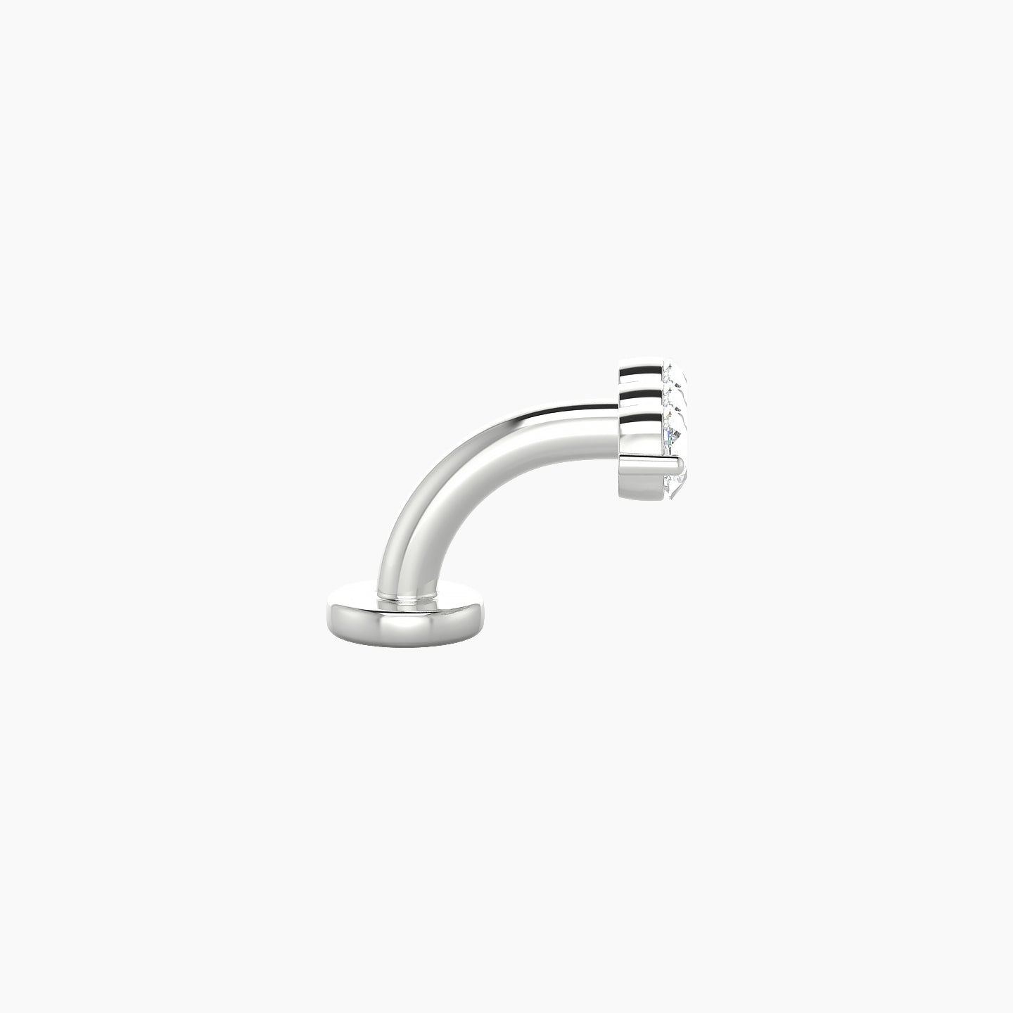 Ma'at | 18k White Gold 8.5 mm 6 mm Trilogy Diamond Floating Navel Piercing