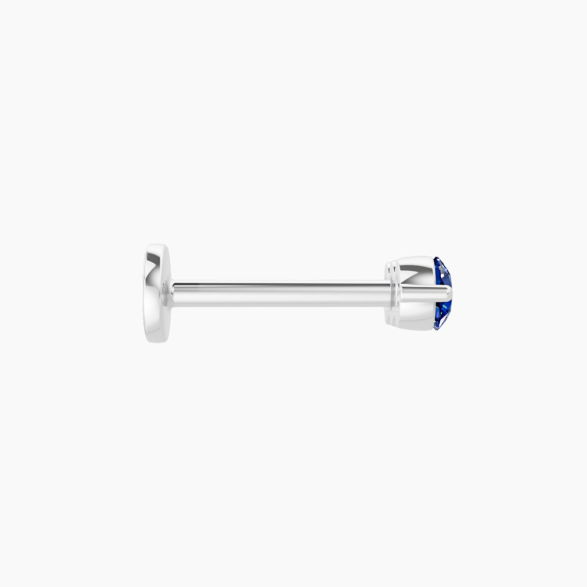 Ma'at | 18k White Gold 8 mm 8.5 mm Trilogy Sapphire Piercing