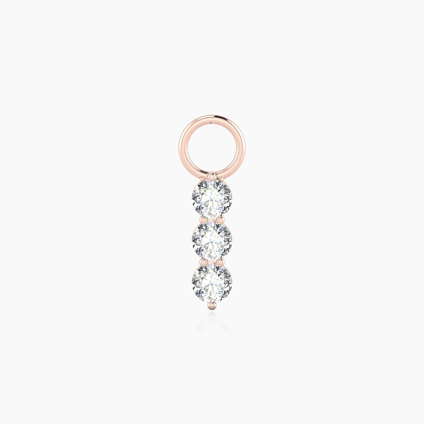 Ma'at | 18k Rose Gold 8.5 mm Trilogy Diamond Charm