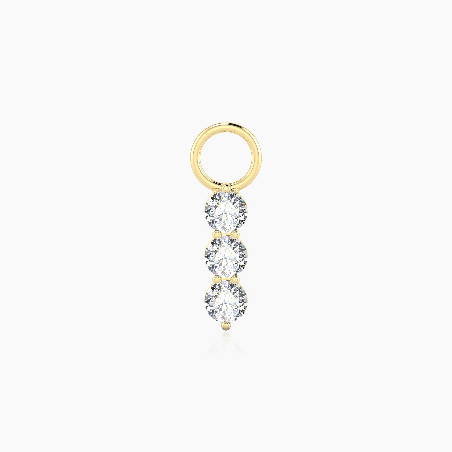 Ma'at | 18k Yellow Gold 8.5 mm Trilogy Diamond Charm