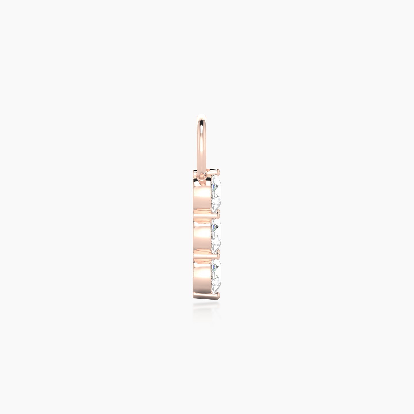 Ma'at | 18k Rose Gold 8.5 mm Trilogy Diamond Charm