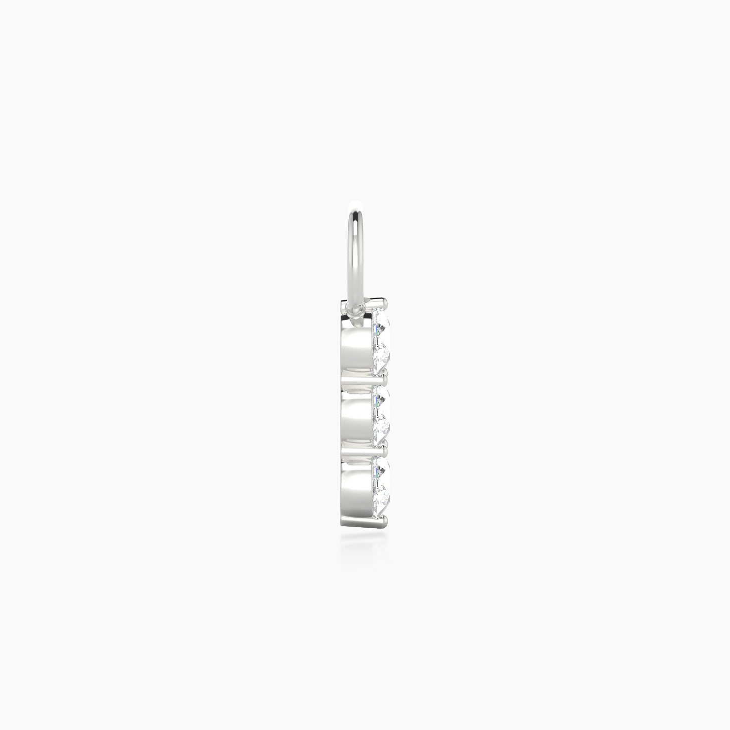 Ma'at | 18k White Gold 8.5 mm Trilogy Diamond Charm