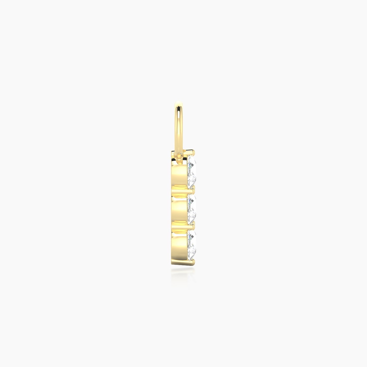Ma'at | 18k Yellow Gold 8.5 mm Trilogy Diamond Charm