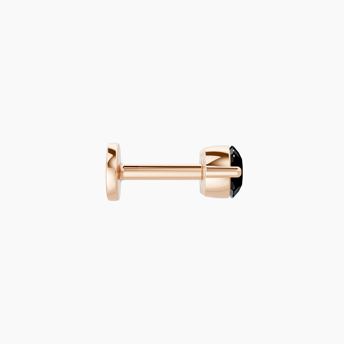 Ma'at | 18k Rose Gold 5 mm 10 mm Trilogy Black Diamond Piercing