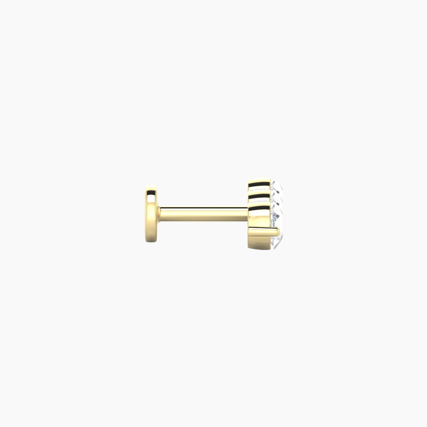 Ma'at | 18k Yellow Gold 10 mm 5 mm Trilogy Diamond Piercing