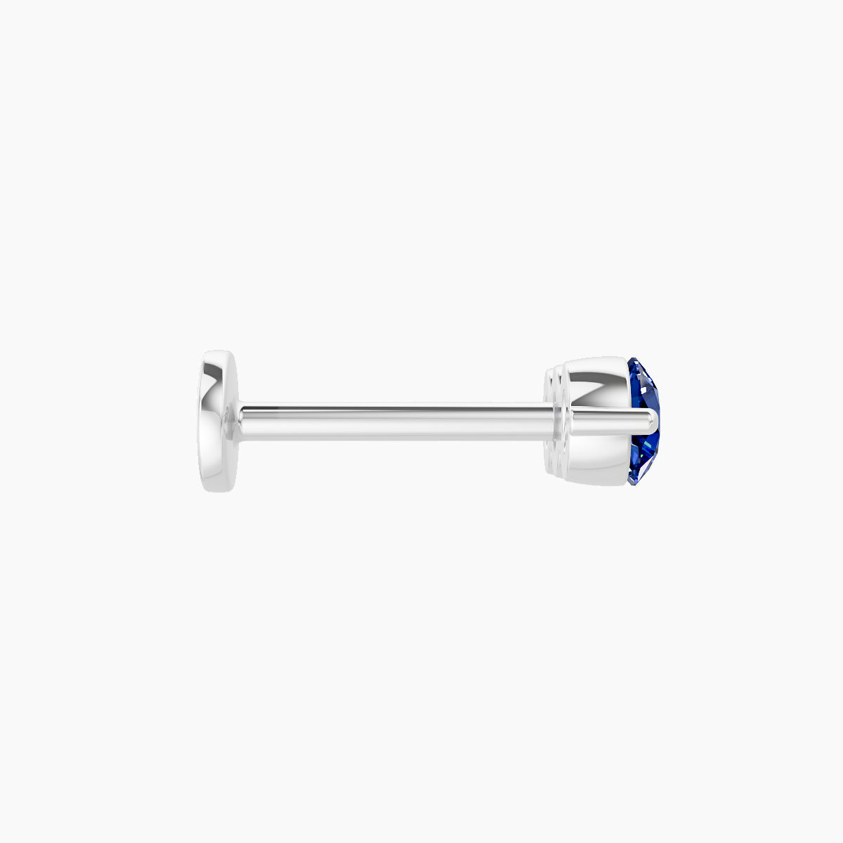 Ma'at | 18k White Gold 8 mm 10 mm Trilogy Sapphire Piercing