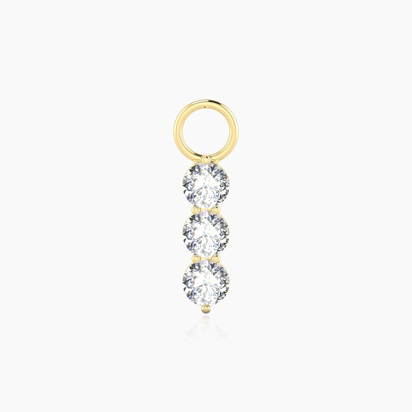 Ma'at | 18k Yellow Gold 10 mm Trilogy Diamond Charm