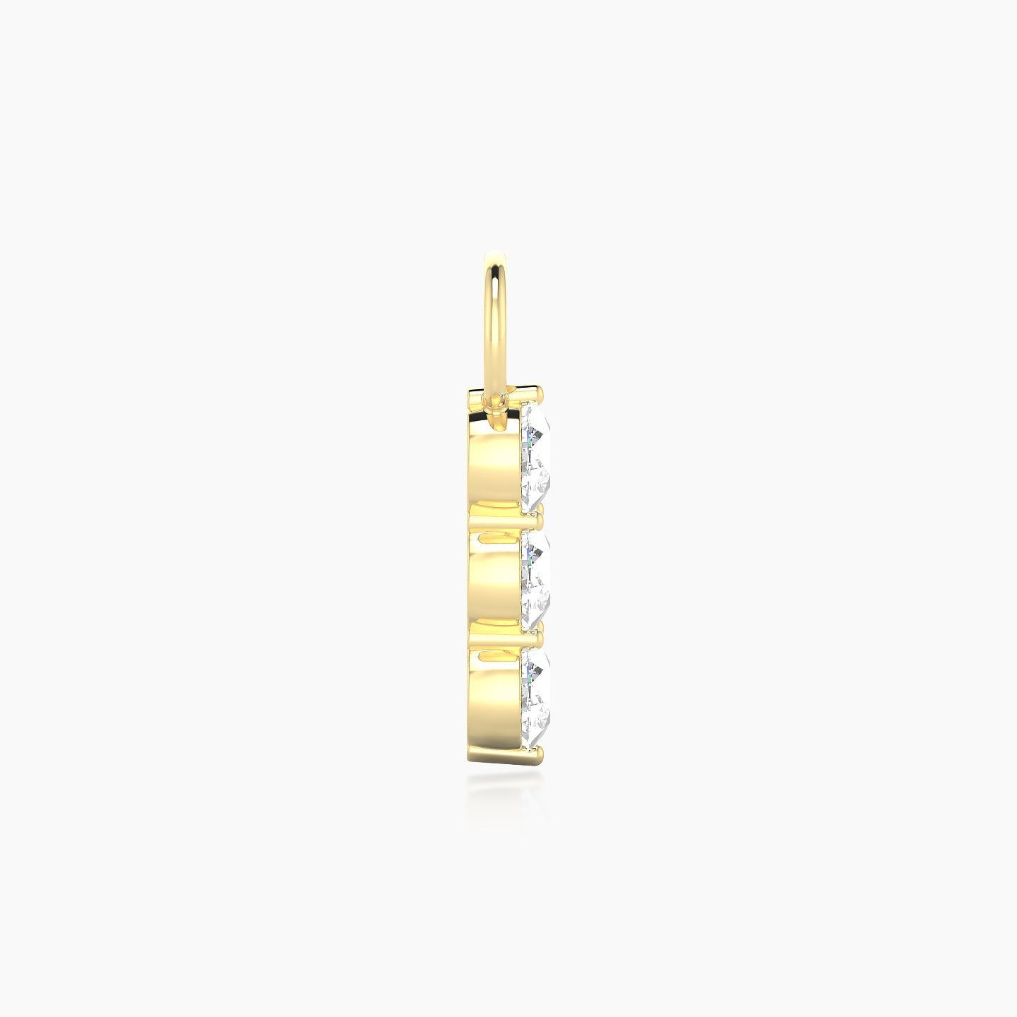Ma'at | 18k Yellow Gold 10 mm Trilogy Diamond Charm