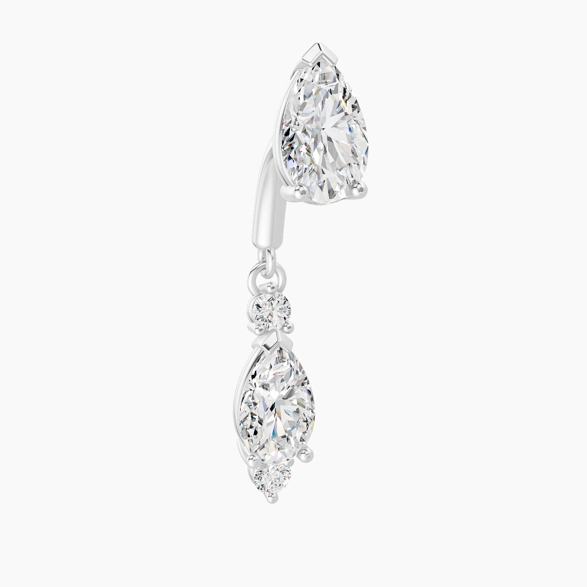 Maena | 18k White Gold 6 mm Diamond Rook Piercing