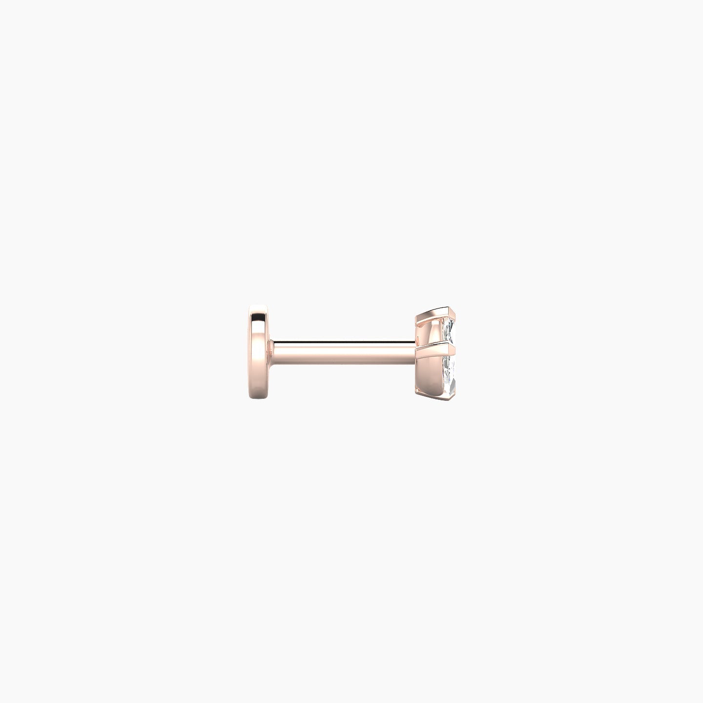 Maia | 18k Rose Gold 6 mm 5 mm Lotus Diamond Nose Piercing