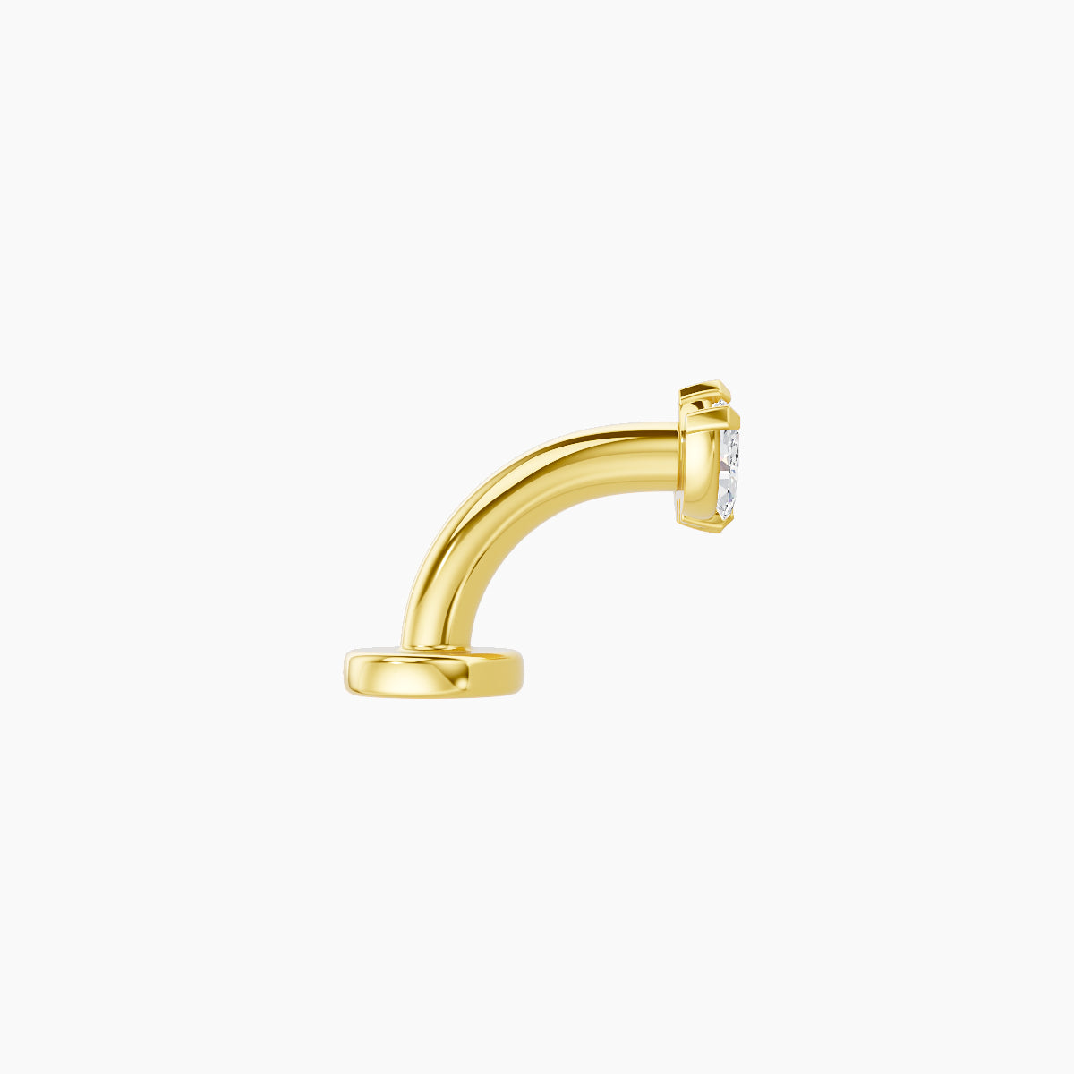 Maia | 18k Yellow Gold 6 mm 6 mm Lotus Diamond Floating Navel Piercing