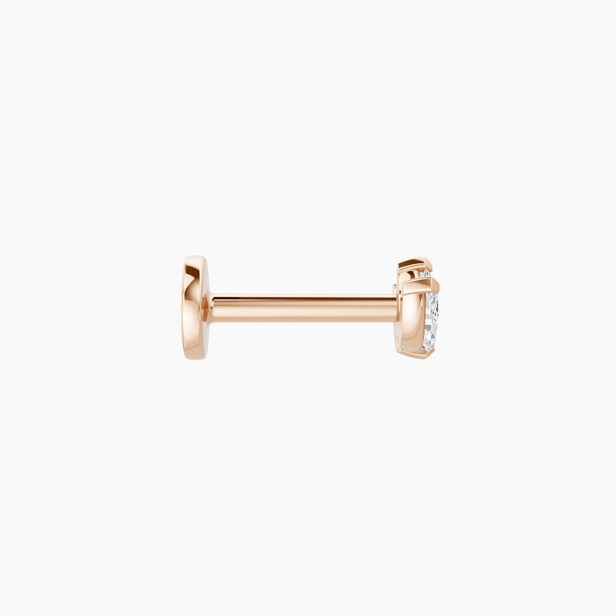 Maia | 18k Rose Gold 6 mm 6.5 mm Lotus Diamond Nose Piercing