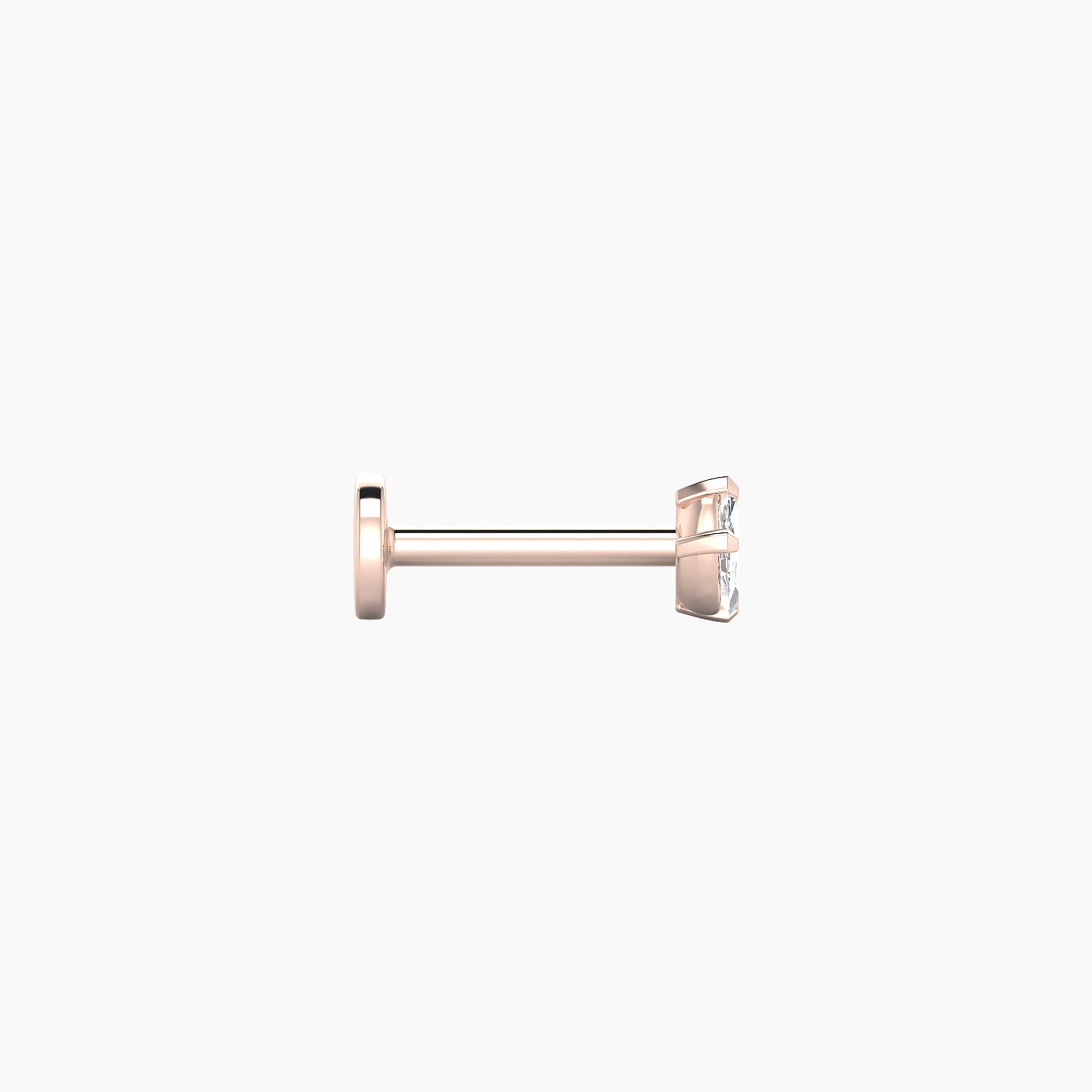 Maia | 18k Rose Gold 6 mm 6.5 mm Lotus Diamond Nose Piercing