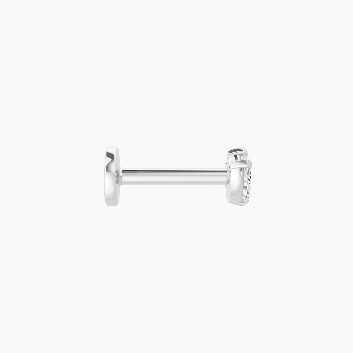 Maia | 18k White Gold 6 mm 6.5 mm Lotus Diamond Piercing