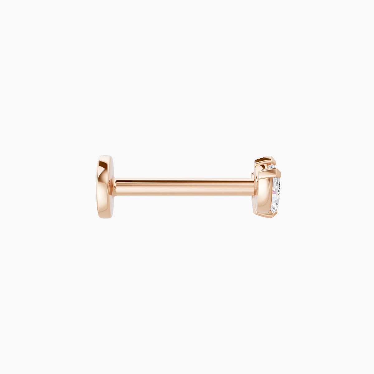 Maia | 18k Rose Gold 6 mm 8 mm Lotus Diamond Nose Piercing