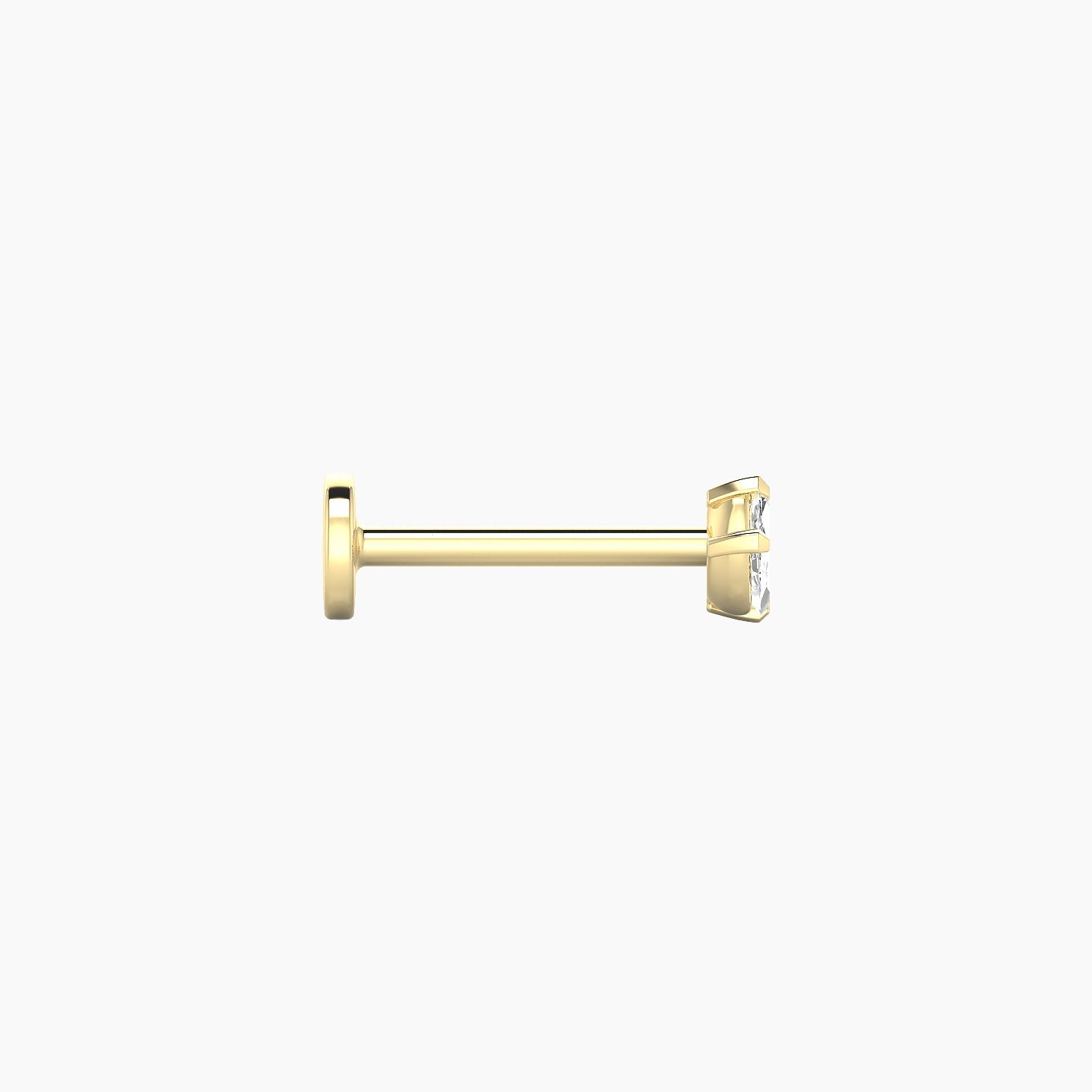 Maia | 18k Yellow Gold 6 mm 8 mm Lotus Diamond Nose Piercing