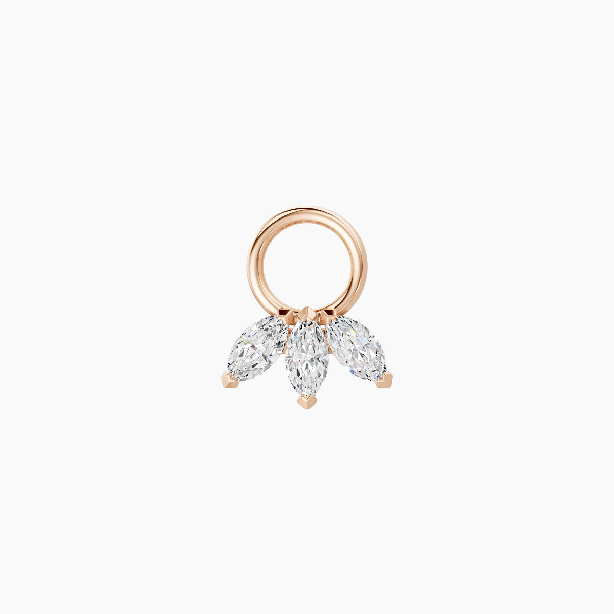 Maia | 18k Rose Gold 6 mm Lotus Diamond Charm