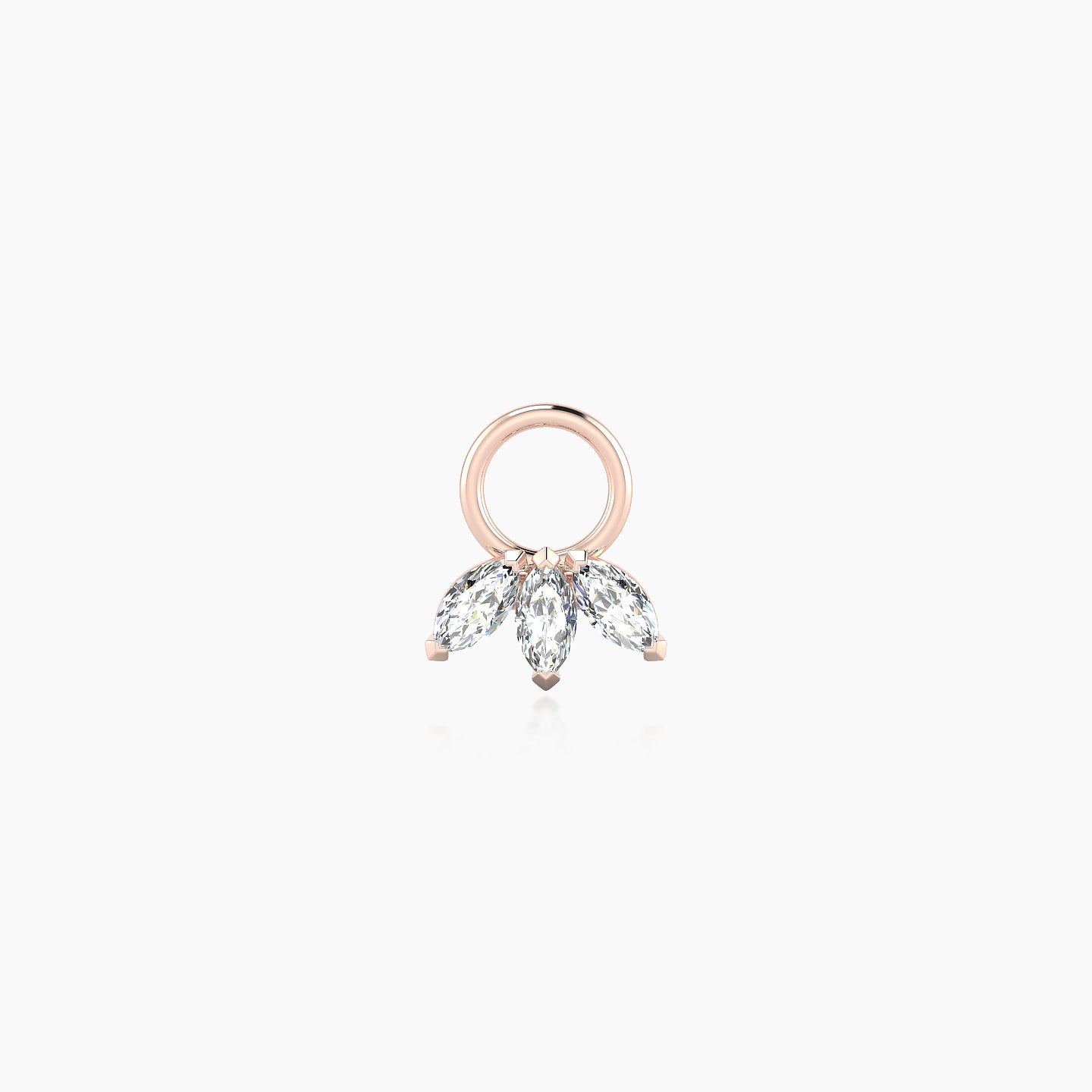 Maia | 18k Rose Gold 6 mm Lotus Diamond Charm