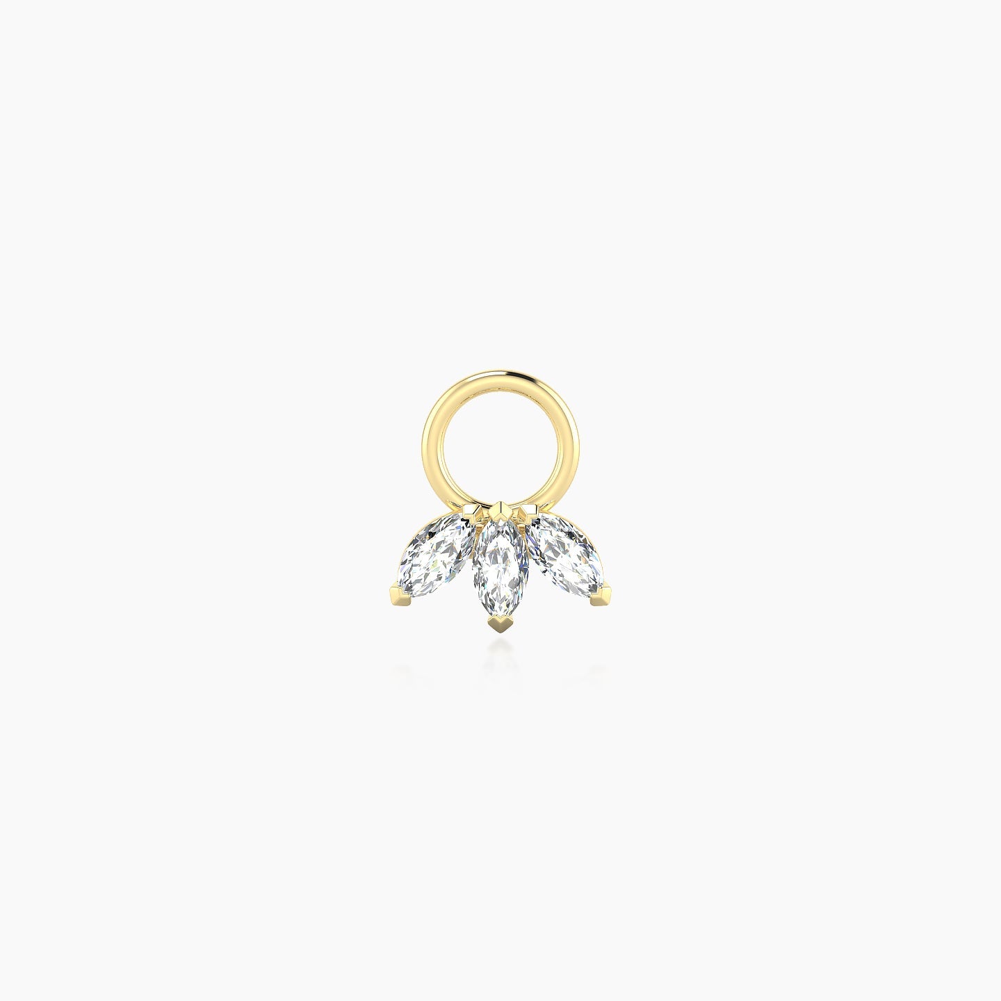 Maia | 18k Yellow Gold 6 mm Lotus Diamond Charm