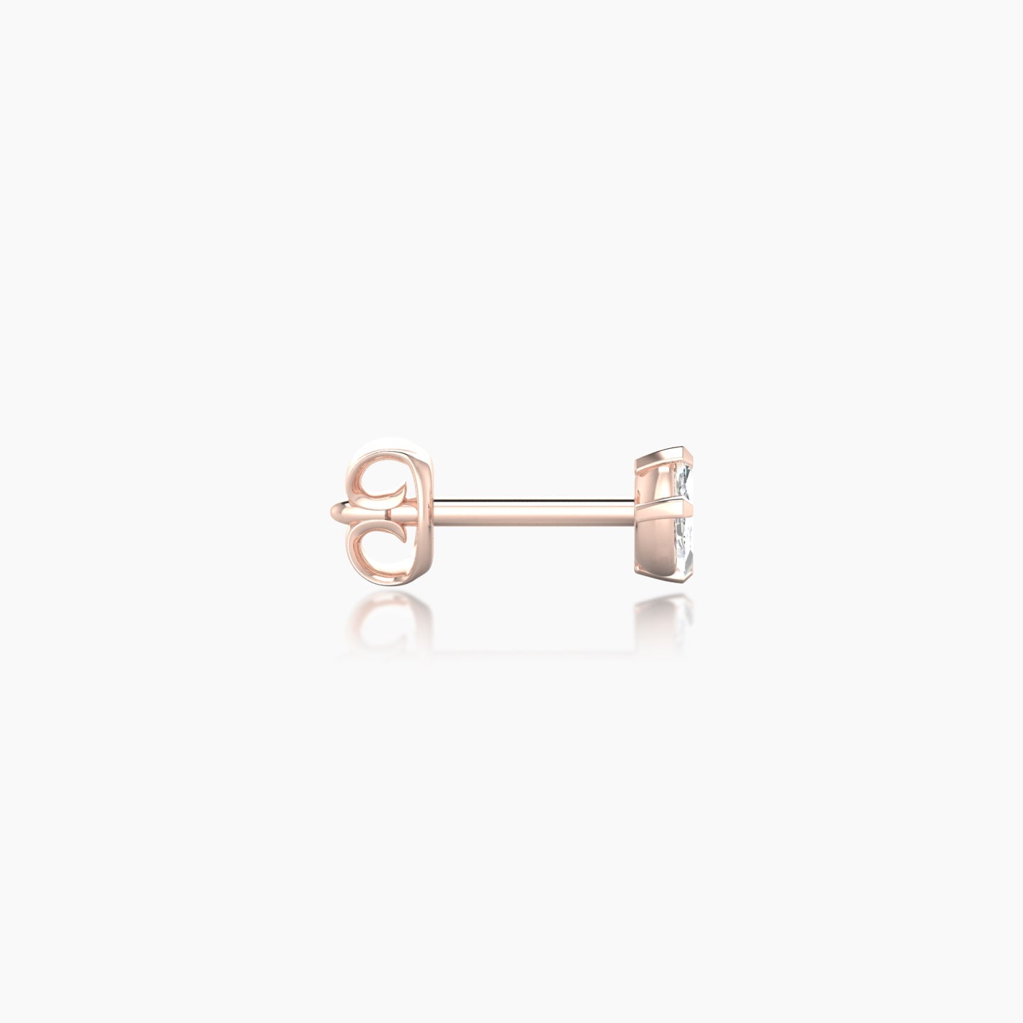 Maia | 18k Rose Gold 6 mm Lotus Diamond Earring