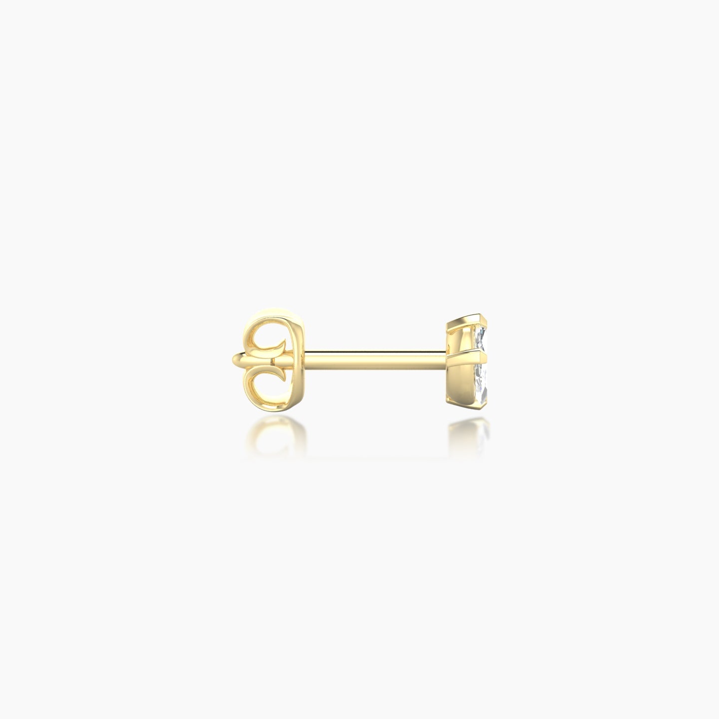 Maia | 18k Yellow Gold 6 mm Lotus Diamond Earring