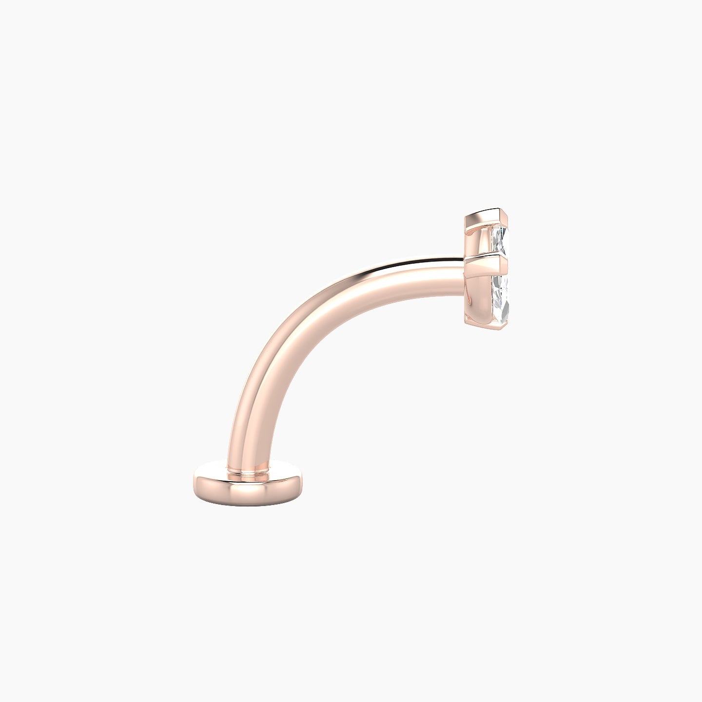 Maia | 18k Rose Gold 8 mm 10 mm Lotus Diamond Floating Navel Piercing