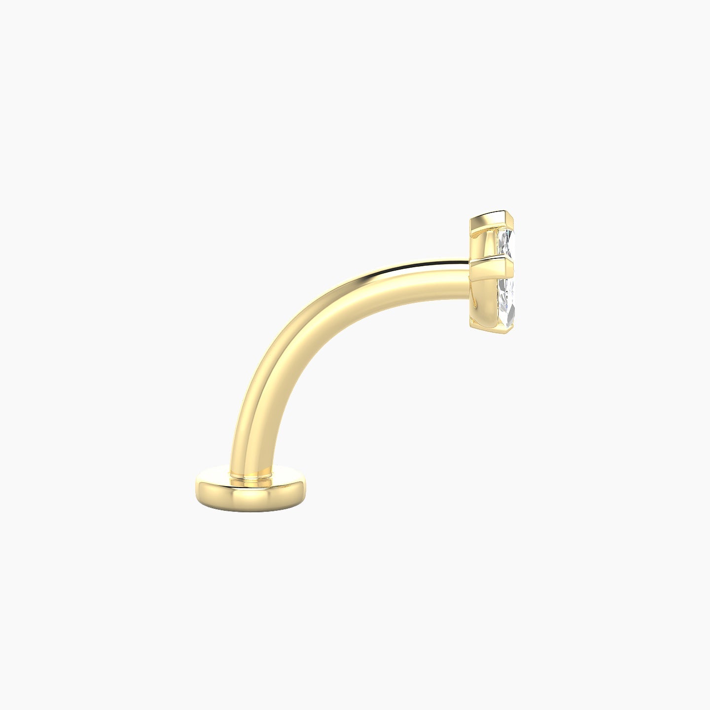 Maia | 18k Yellow Gold 8 mm 10 mm Lotus Diamond Floating Navel Piercing