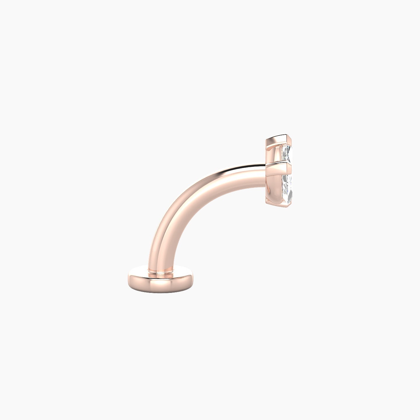 Maia | 18k Rose Gold 8 mm 8 mm Lotus Diamond Floating Navel Piercing