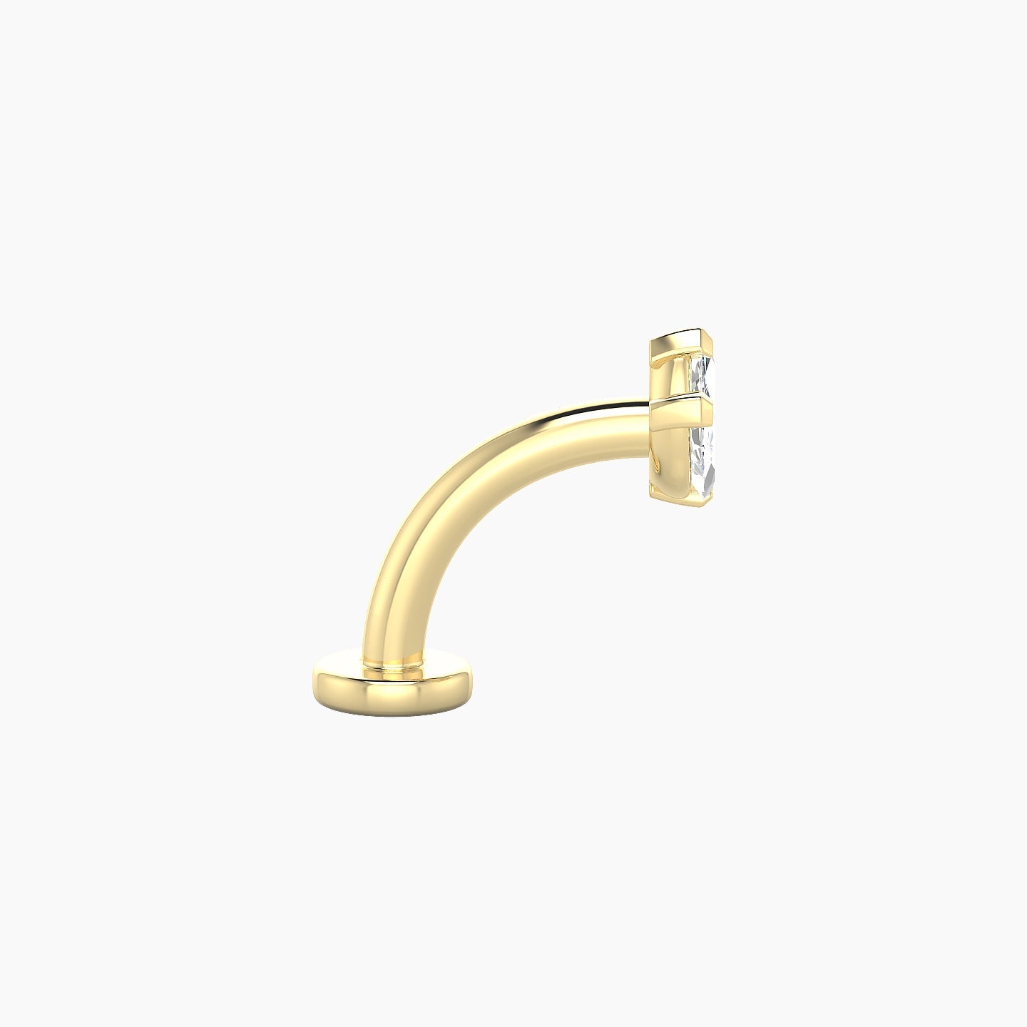 Maia | 18k Yellow Gold 8 mm 8 mm Lotus Diamond Floating Navel Piercing