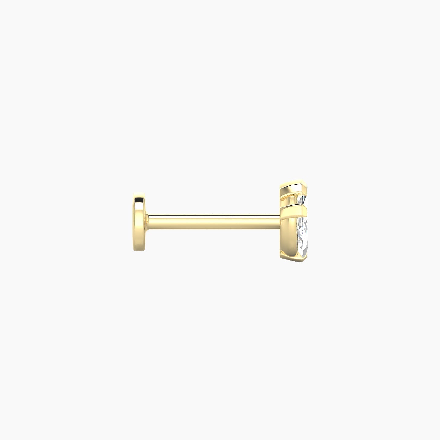 Maia | 18k Yellow Gold 8 mm 8 mm Lotus Diamond Nose Piercing