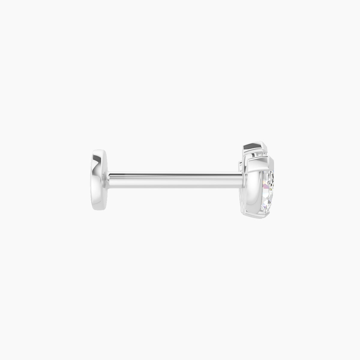 Maia | 18k White Gold 8 mm 8 mm Lotus Diamond Piercing