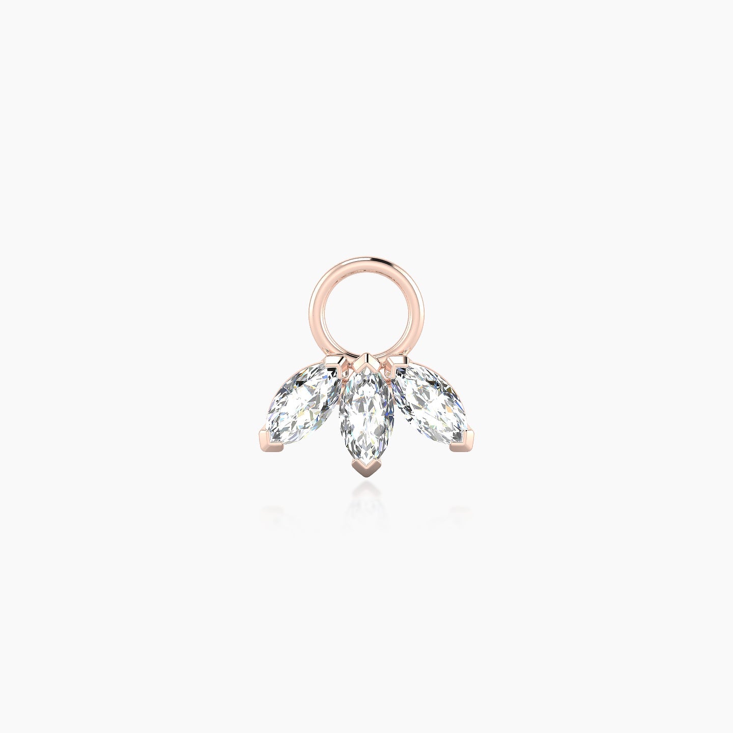 Maia | 18k Rose Gold 8 mm Lotus Diamond Charm