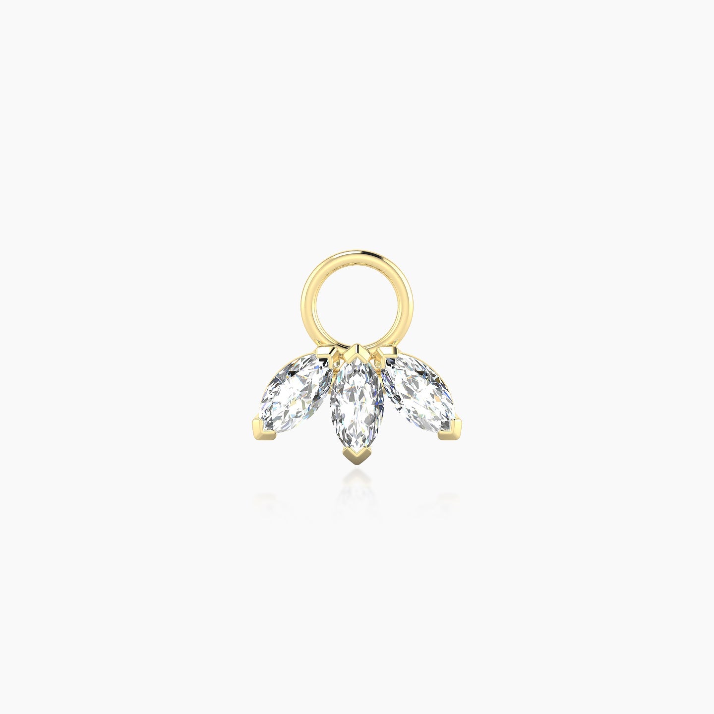 Maia | 18k Yellow Gold 8 mm Lotus Diamond Charm