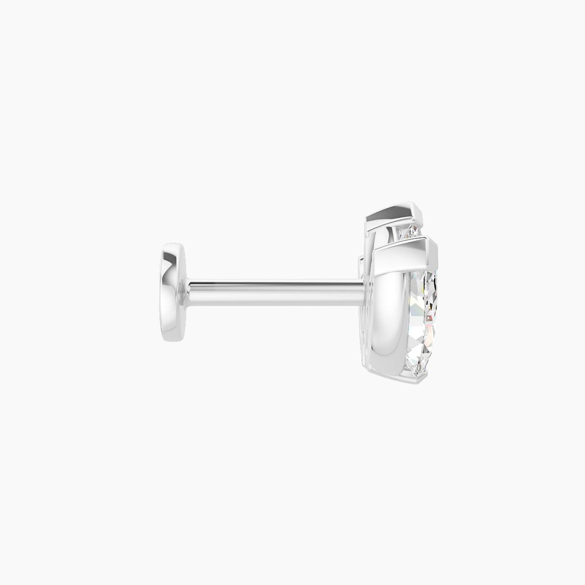 Maia | 18k White Gold 11 mm 6.5 mm Lotus Diamond Piercing