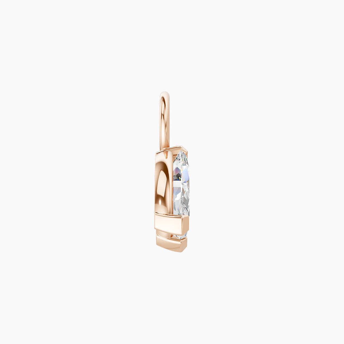 Maia | 18k Rose Gold 11.5 mm Lotus Diamond Charm