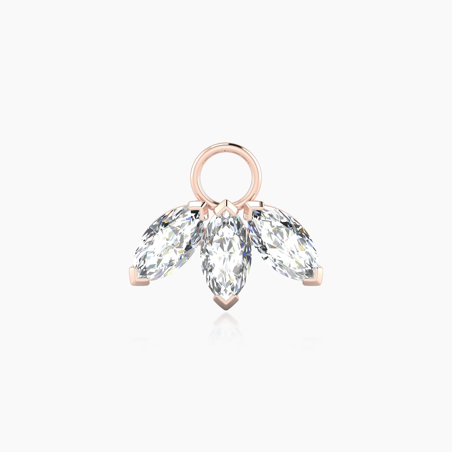 Maia | 18k Rose Gold 11.5 mm Lotus Diamond Charm