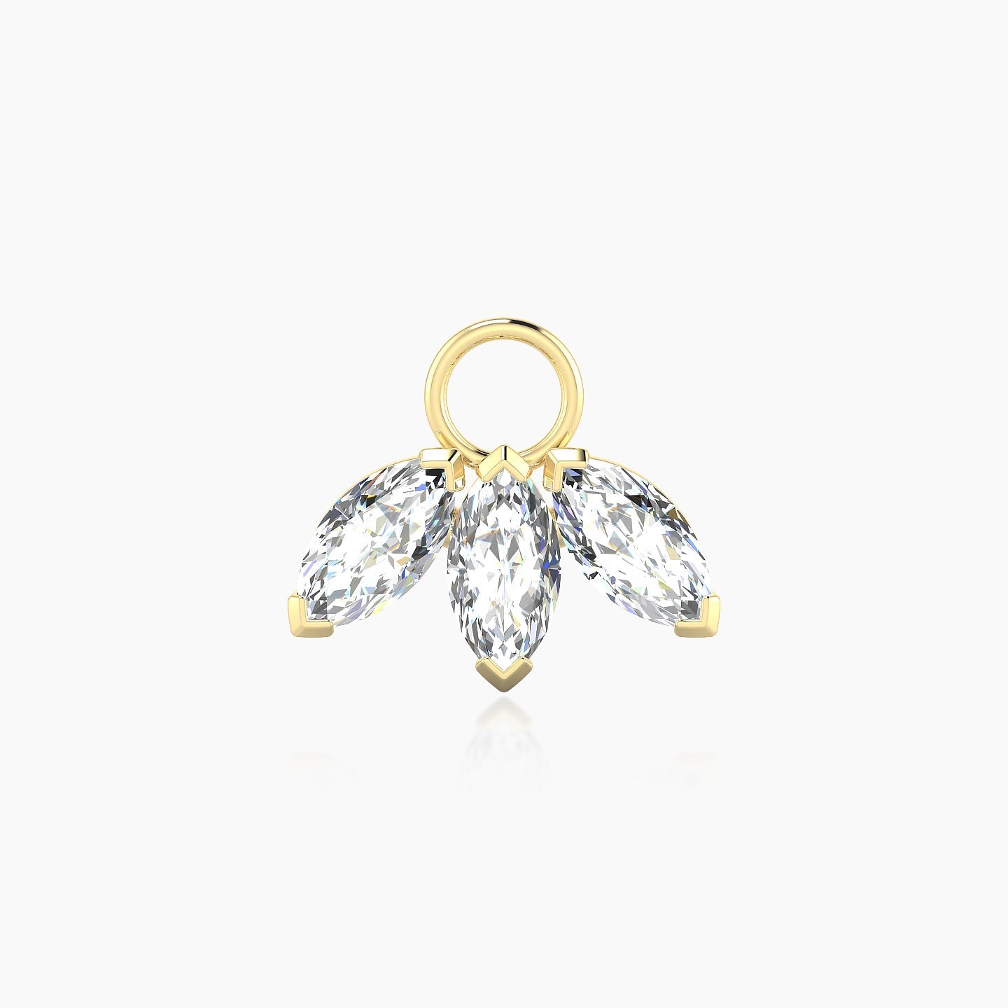 Maia | 18k Yellow Gold 11.5 mm Lotus Diamond Charm