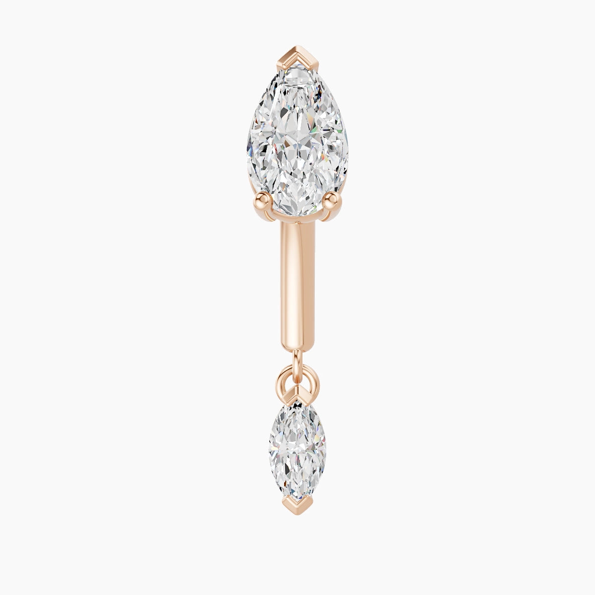 Malo | 18k Rose Gold 8 mm Diamond Rook Piercing