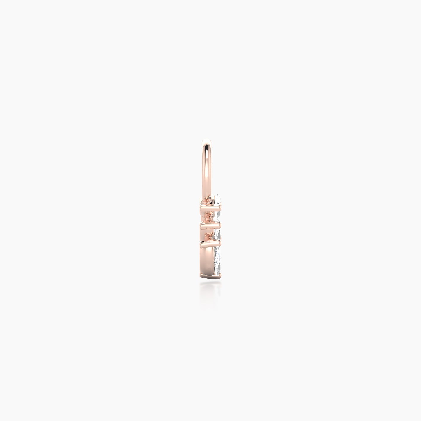 Melia | 18k Rose Gold 6 mm Trilogy Diamond Charm