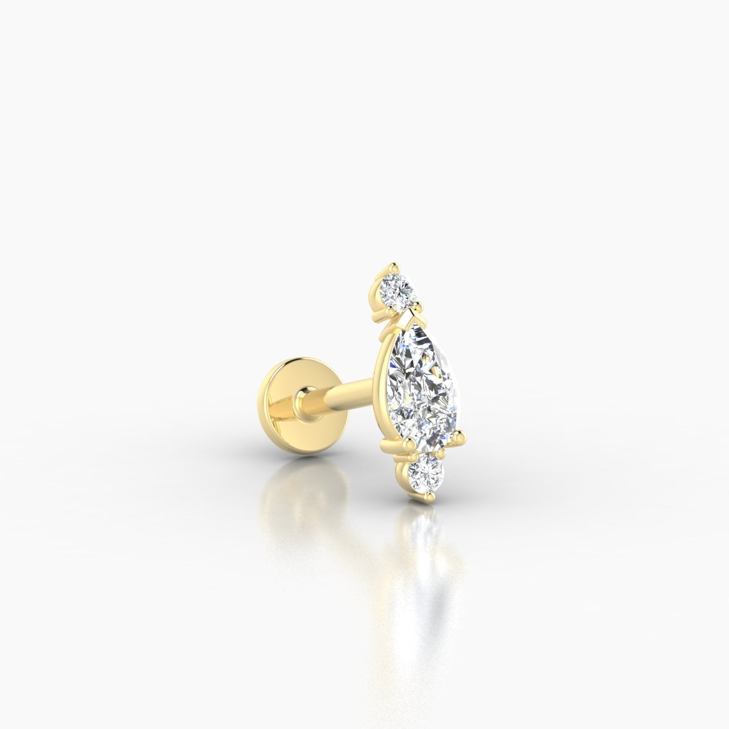 Metis | 18k Yellow Gold 9 mm 6.5 mm Diamond Piercing