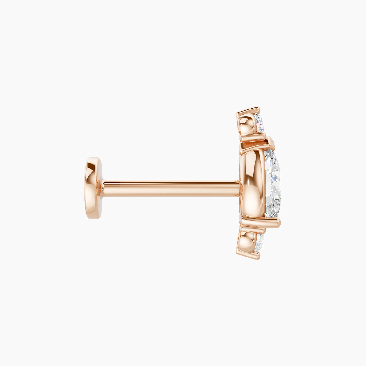 Metis | 18k Rose Gold 9 mm 8 mm Diamond Piercing
