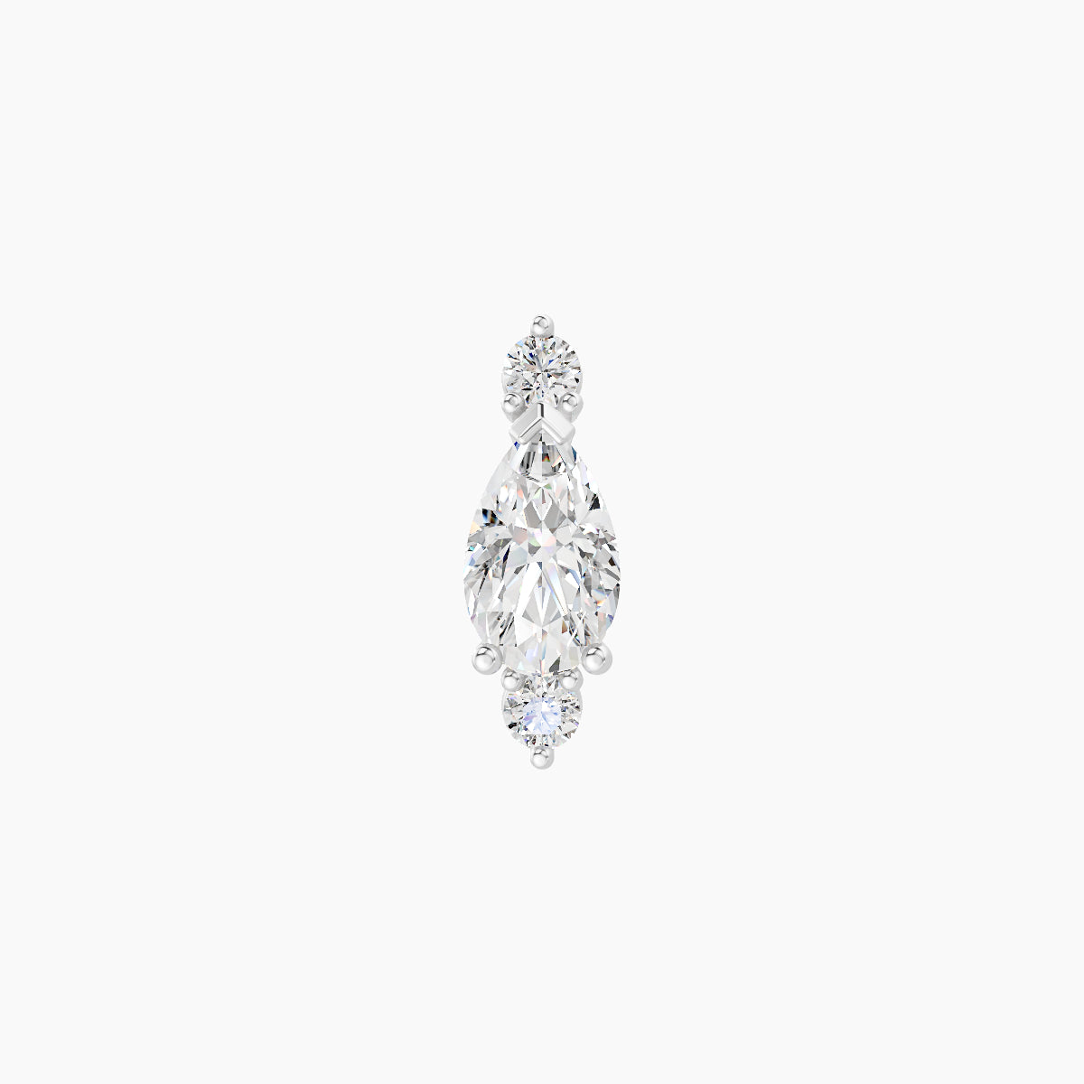 Metis | 18k White Gold 9 mm 8 mm Diamond Piercing