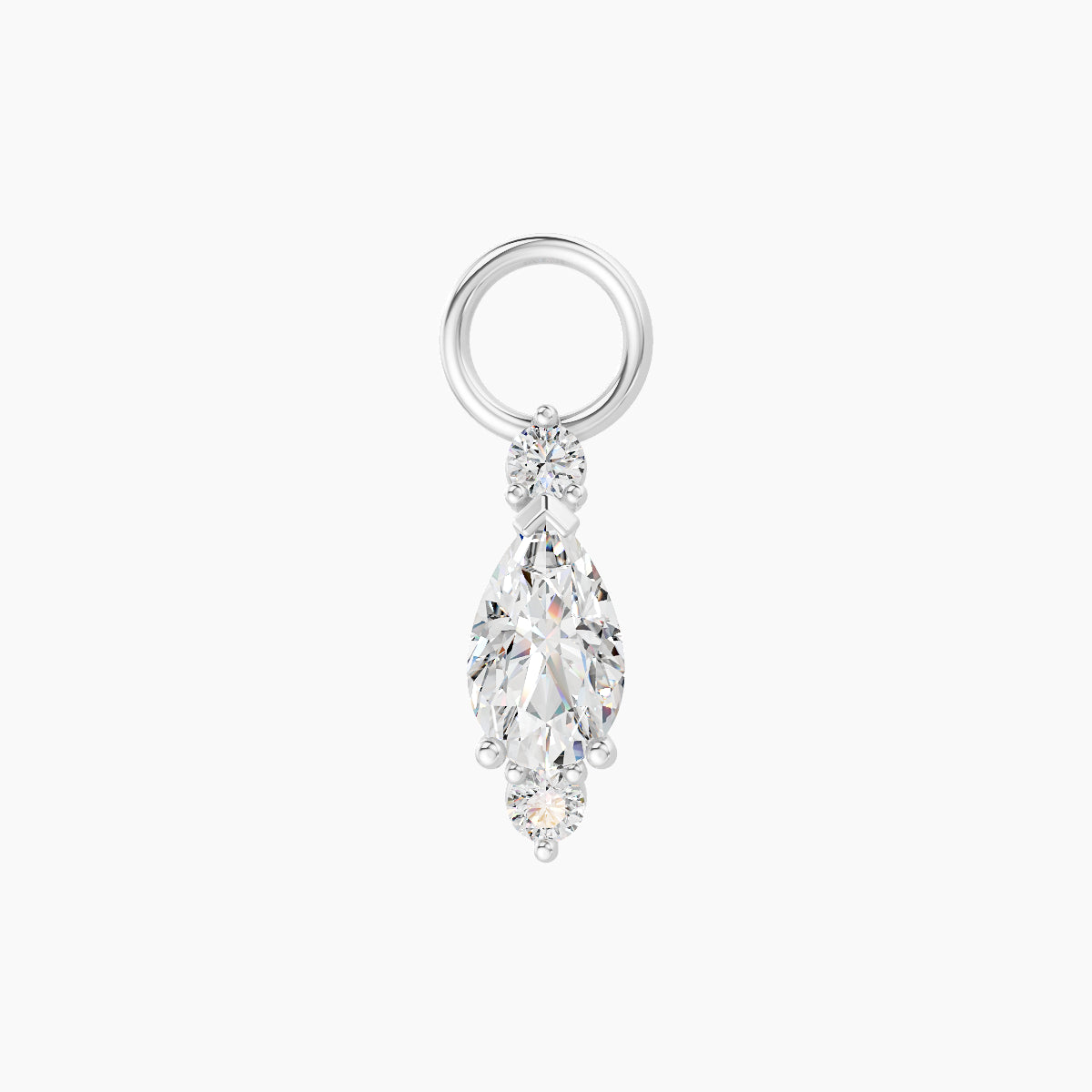 Metis | 18k White Gold 9 mm Diamond Charm