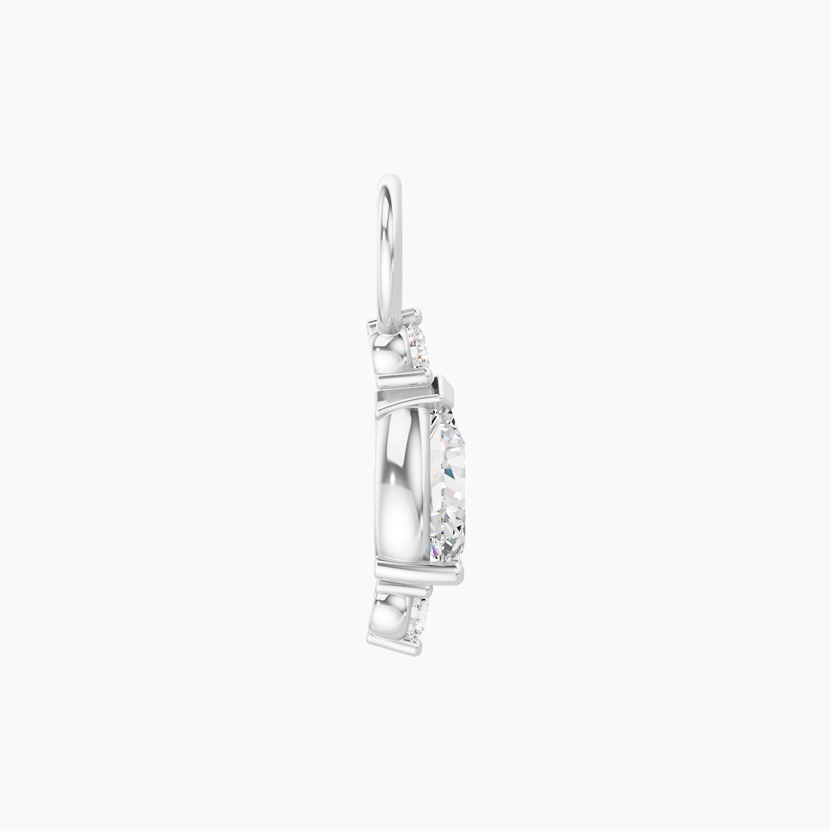 Metis | 18k White Gold 9 mm Diamond Charm