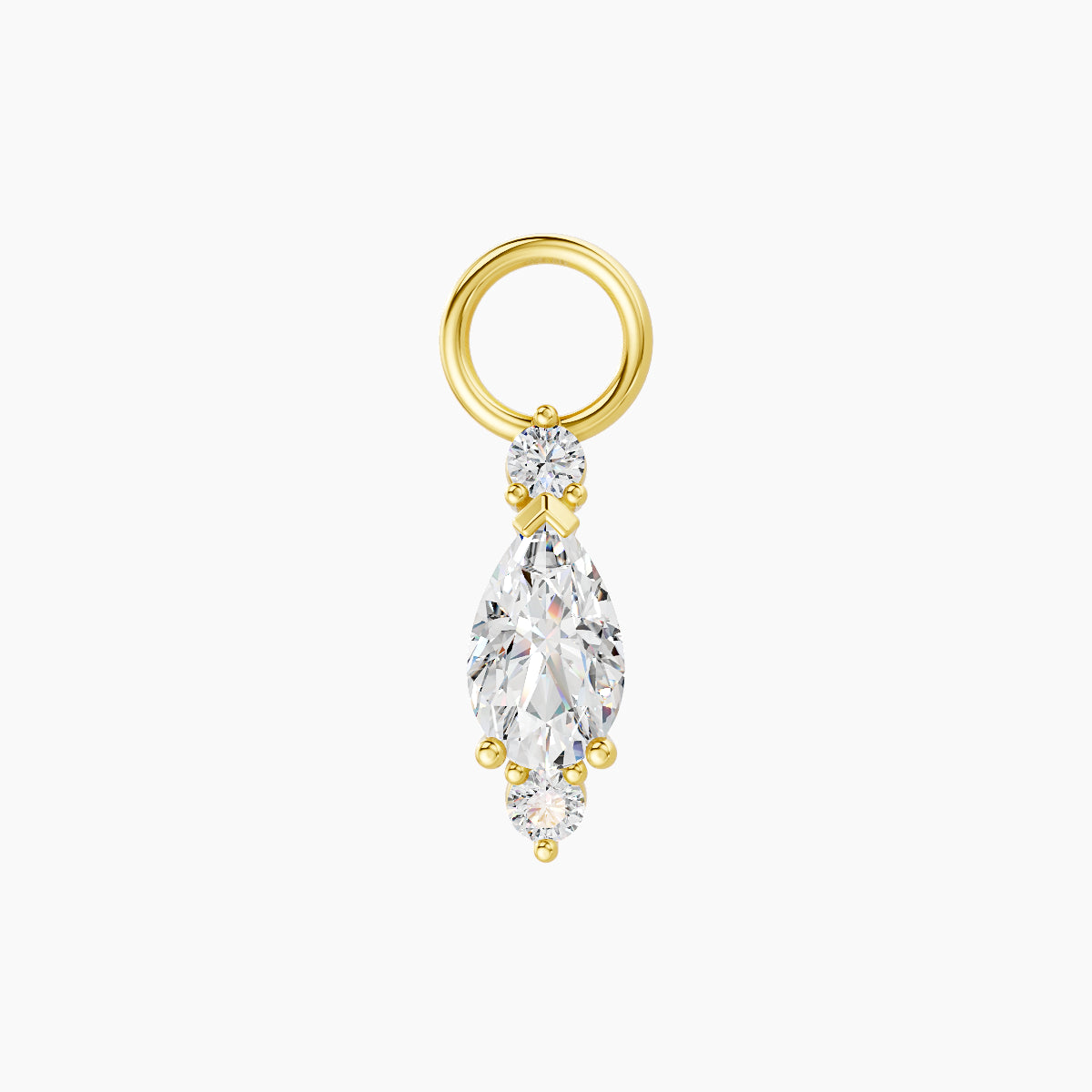 Metis | 18k Yellow Gold 9 mm Diamond Charm