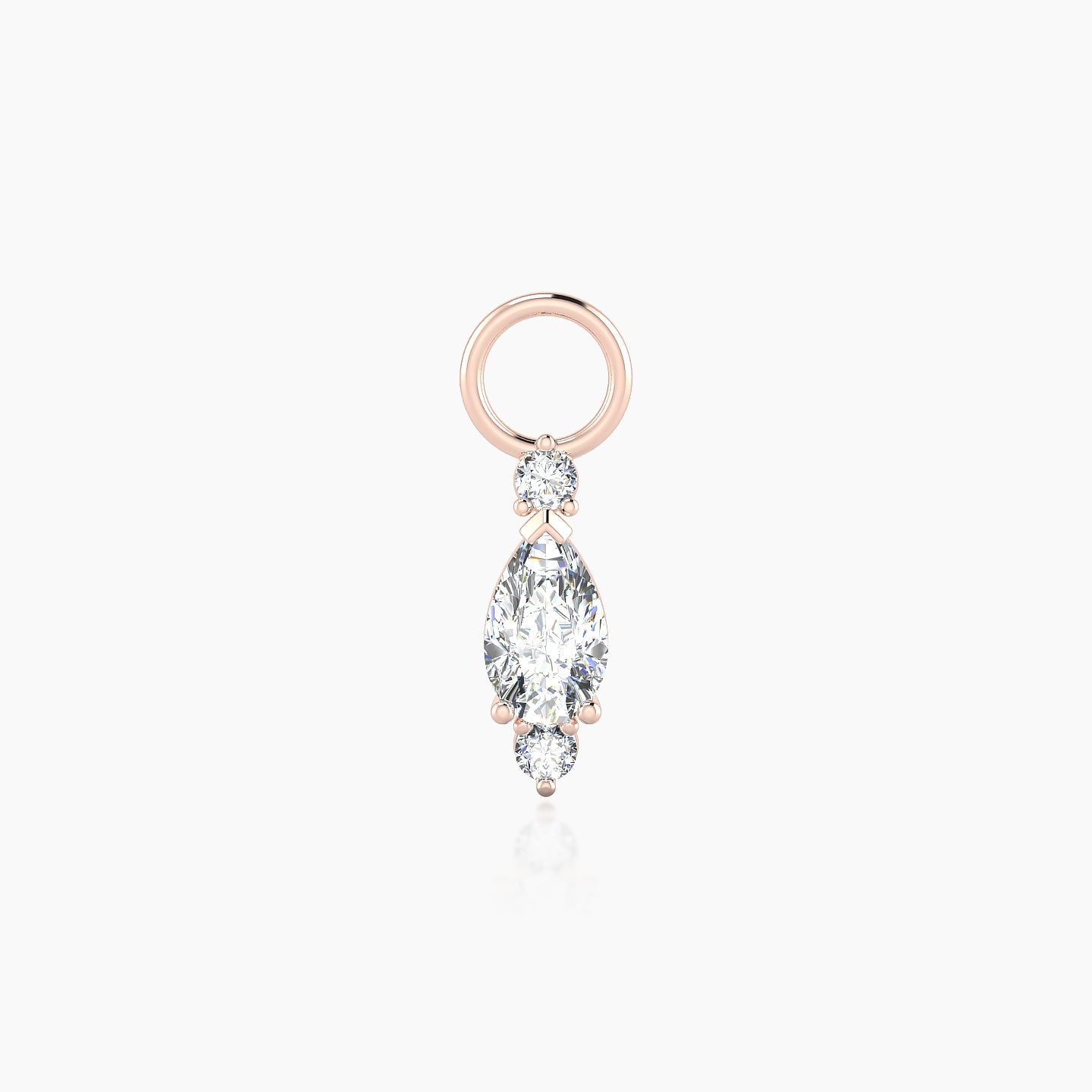 Metis | 18k Rose Gold 9 mm Diamond Charm