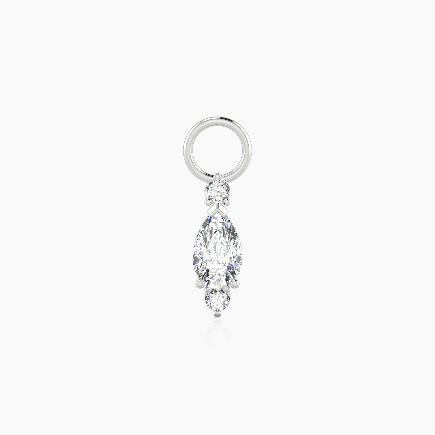 Metis | 18k White Gold 9 mm Diamond Charm