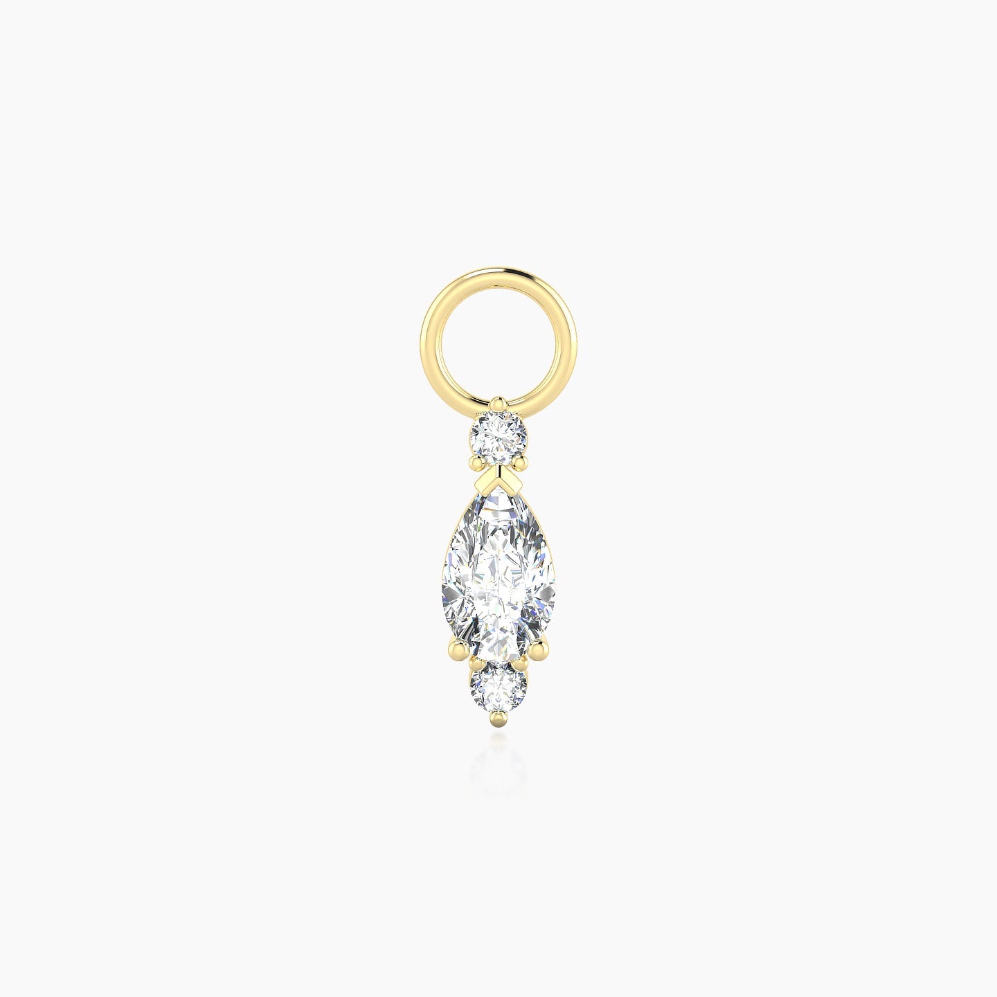 Metis | 18k Yellow Gold 9 mm Diamond Charm