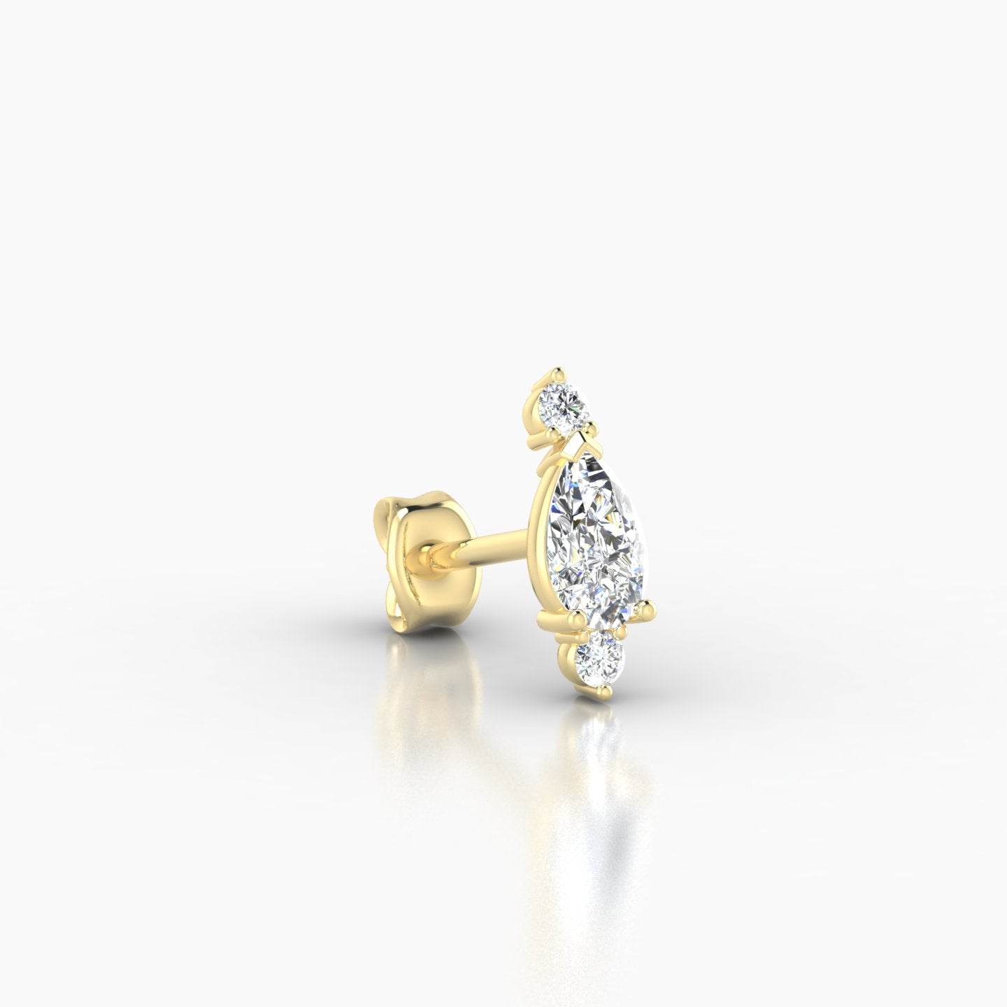 Metis | 18k Yellow Gold 9 mm Diamond Earring