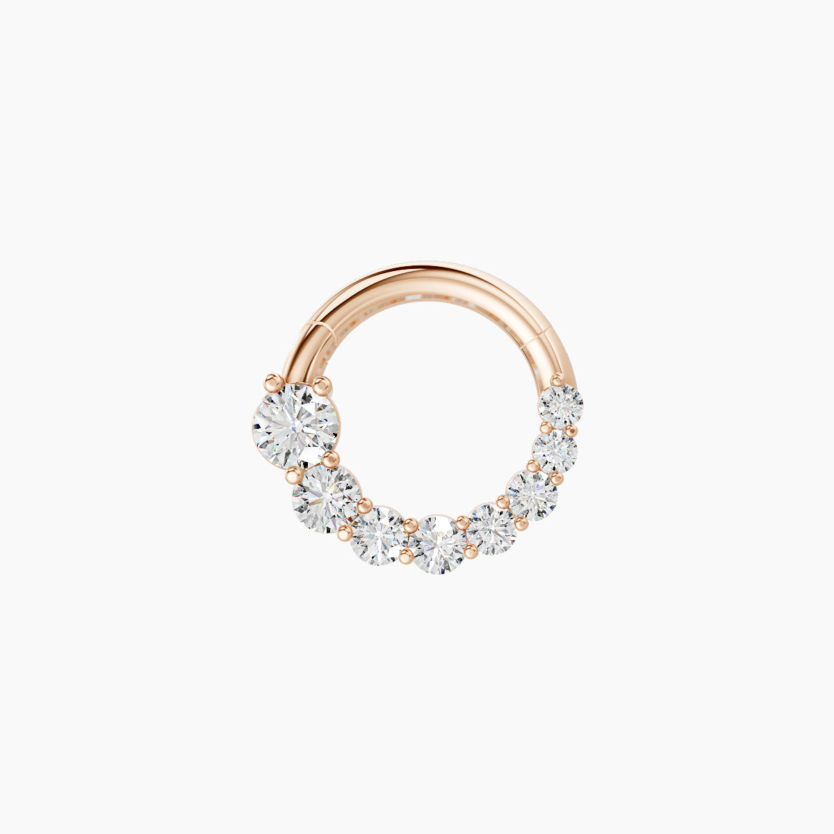 Mily | 18k Rose Gold 6.5 mm Diamond Daith Piercing